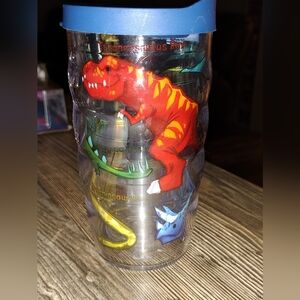 Tervis Tumbler 10 oz Kids Dinosaurs Plastic Cup-T. Rex Stegosaurus with Blue Lid